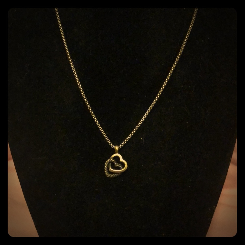 #015V 🎄🎅🏻 David Yurman double heart necklace